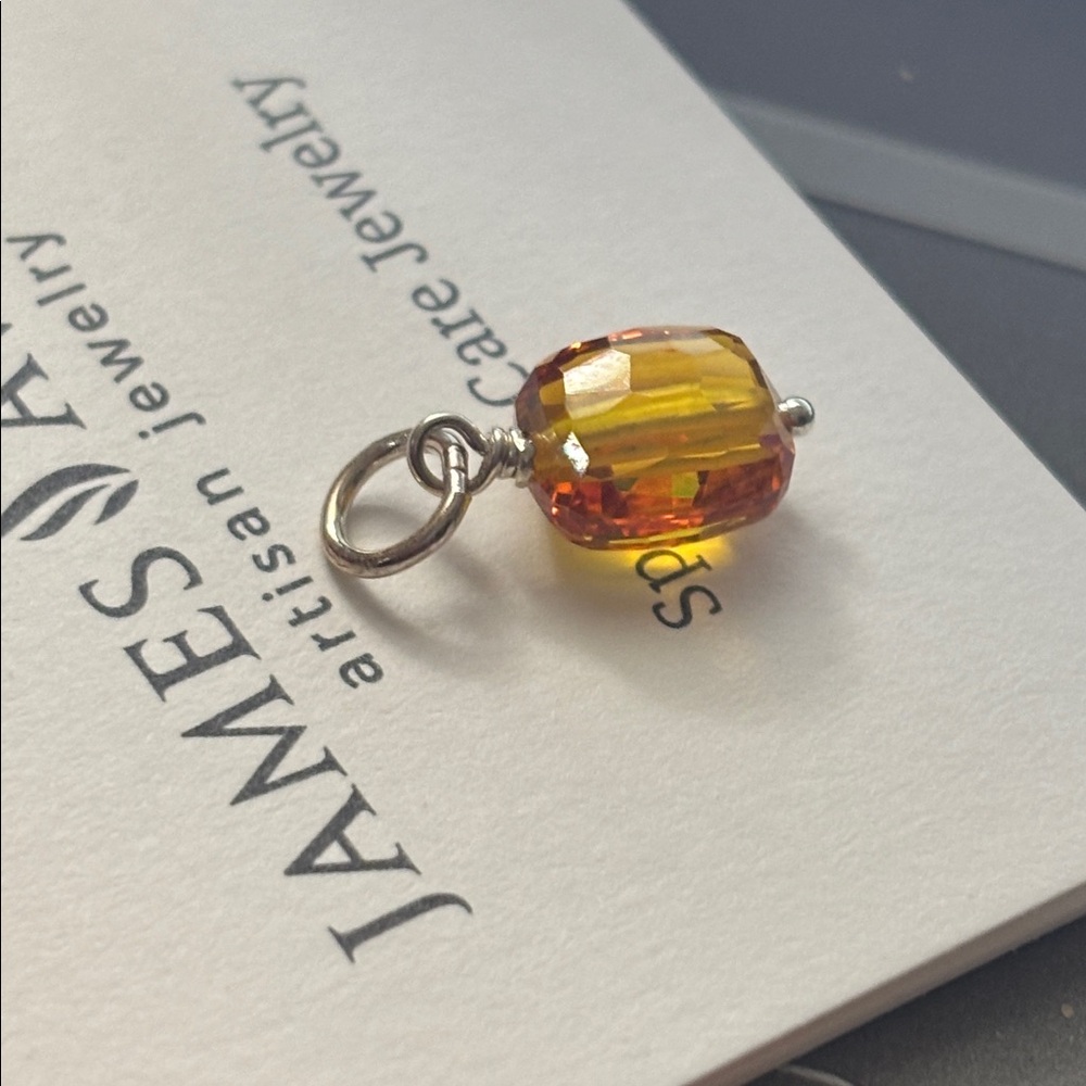James Avery Golden Sapphire bead pendant! New never worn! Beautiful! - Picture 2 of 3